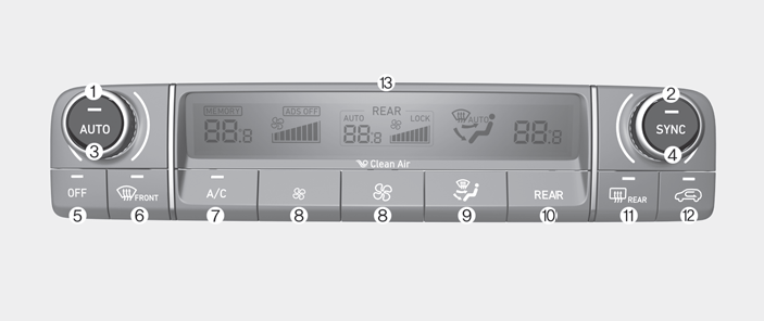 Hyundai Palisade. Automatic climate control system