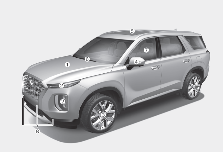 Hyundai Palisade. Exterior Overview