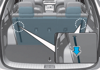 Hyundai Palisade. Folding the rear seat