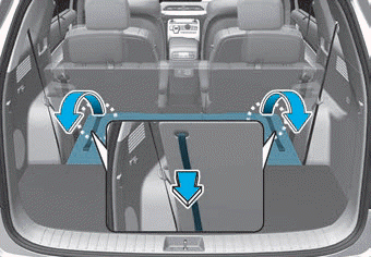 Hyundai Palisade. Folding the rear seat