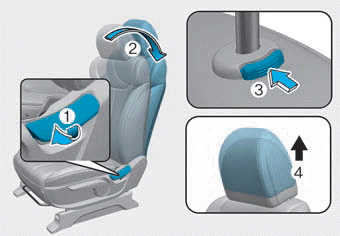 Hyundai Palisade. Front seat head restraints