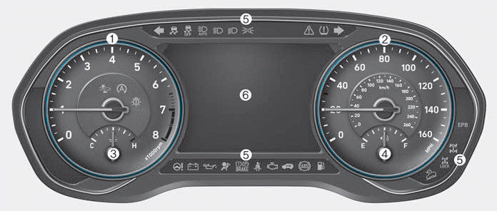 Hyundai Palisade. Instrument cluster