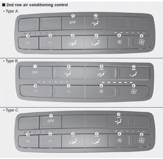 Hyundai Palisade. Rear climate control