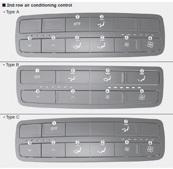 Hyundai Palisade. Rear climate control