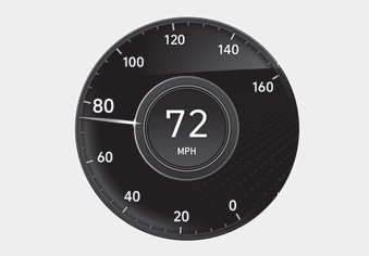 Hyundai Palisade. Speedometer