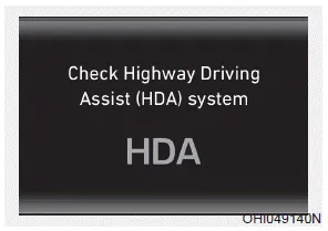 Hyundai Palisade. Warning Message